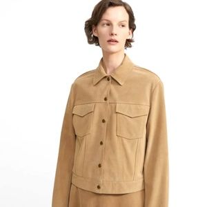 Theory Suede Trucker Jacket